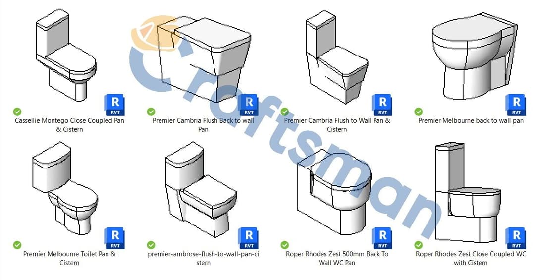 BIM Family Creation (Toilet Pan)